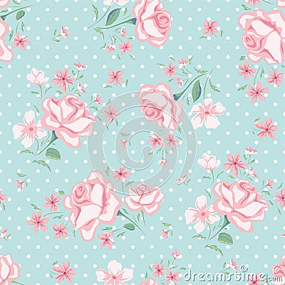 Floral seamless vintage pattern 3 Vector Illustration