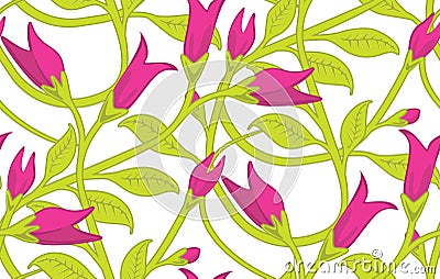 Floral Seamless Wallpaper Pattern Stock Photo