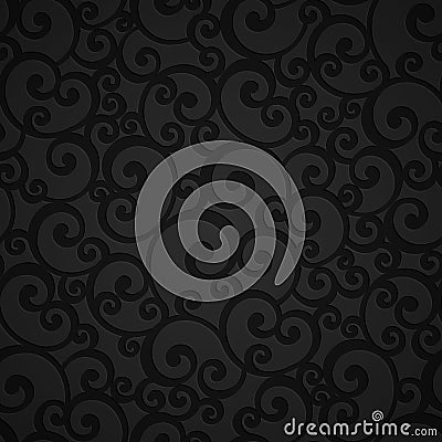 Floral Swirl Damask Seamless Pattern Vector Illustration