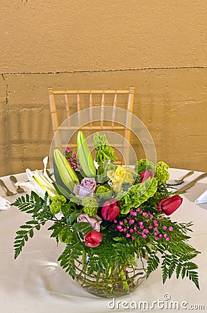 Floral table decoration Stock Photo
