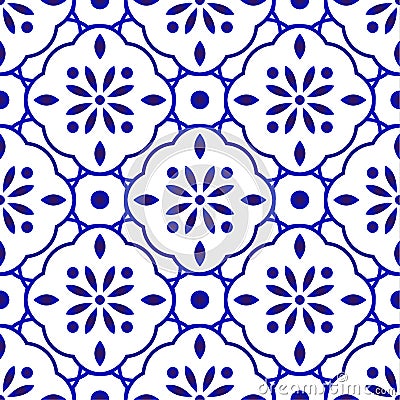 Floral tile pattern Vector Illustration