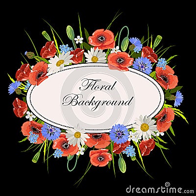 Floral vector background Vector Illustration