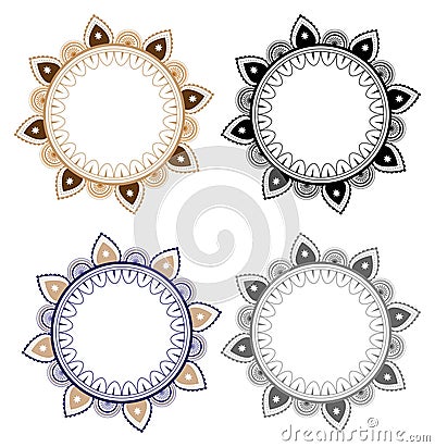 Floral Vector Mandala ornament. Oriental round pattern Vector Illustration