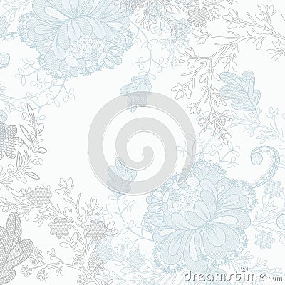 Floral vector wedding lace background for design Stock Photo