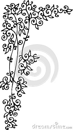 Floral vignette CXLVI Vector Illustration