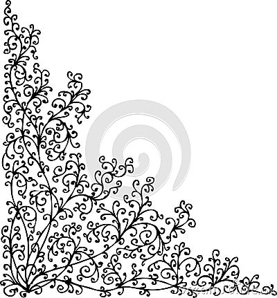 Floral vignette LX Vector Illustration