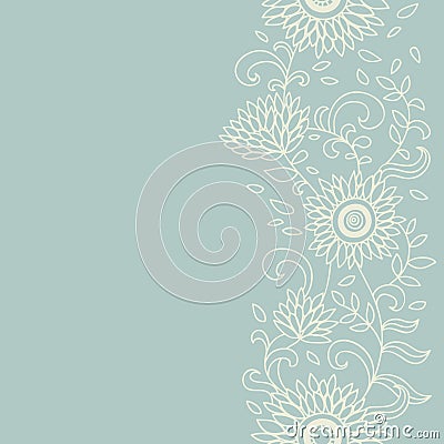 Floral vintage seamless pattern Vector Illustration