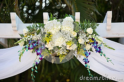 Floral wedding decorations Stock Photo