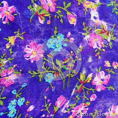 Floreal Oriental pattern fabric Stock Photo