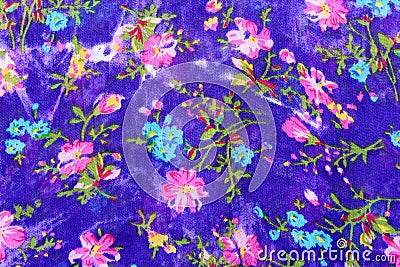 Floreal Oriental pattern fabric Stock Photo