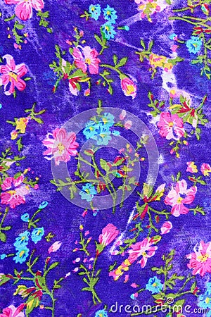 Floreal Oriental pattern fabric Stock Photo