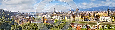 Florence aerial view cityscape. Panorama view from Michelangelo park square Stock Photo