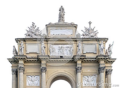 Florence Arc de Triomphe isolated on white Stock Photo