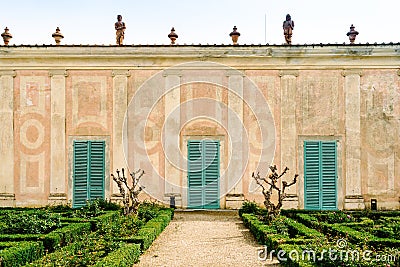 Florence, Boboli Gardens - Palazzina del Cavaliere and ceramics museum Stock Photo