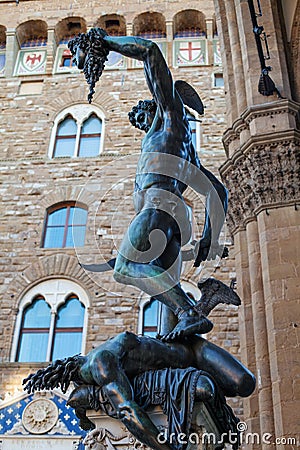 Florence bronze statue of The Perseus with the head Stock Photo