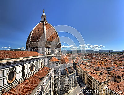 Florence Cathedral dome side Stock Photo