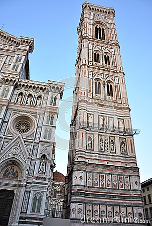 Florence city center with Giotto tower , Italy Stock Photo
