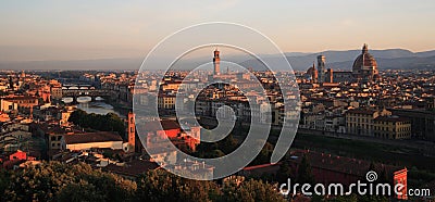 Florence dawn panorama Stock Photo