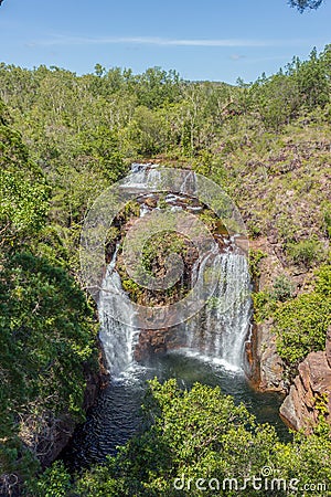 The Florence Falls on the Florence Creek, the Litchfield National Park, Northern Territory, Australia Stock Photo