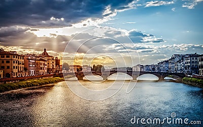 Florence Firenze in the end of the day Stock Photo