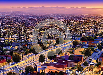 Florence-Firestone neighborhood in Los Angeles, California USA. Stock Photo