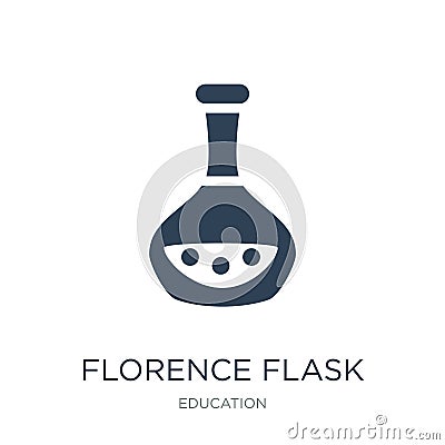 florence flask icon in trendy design style. florence flask icon isolated on white background. florence flask vector icon simple Vector Illustration