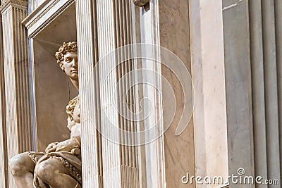 Medici Chapels interior - Cappelle Medicee. Michelangelo Renaissance art in Florence, Italy Editorial Stock Photo