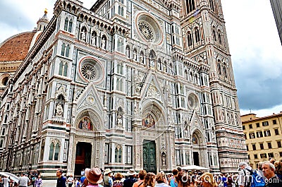 Duomo Cathedral Cattedrale Santa Maria del Fiore, Cathedral of Saint Mary of the Flowers, Florence, Italy Editorial Stock Photo