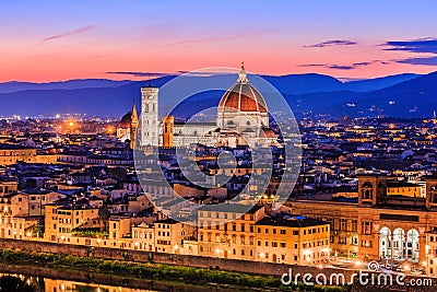 Florence, Italy. View of the Cathedral Santa Maria del Fiore. Stock Photo