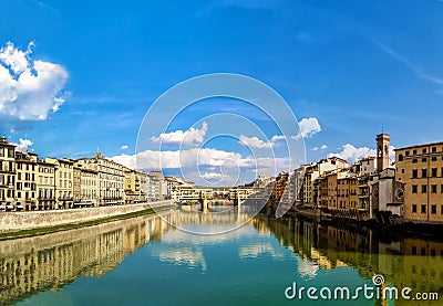 Florence and old bridge Stock Photo