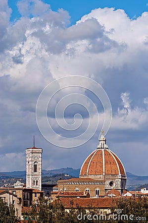 Florence, panorama with the Cathedral Stock Photo