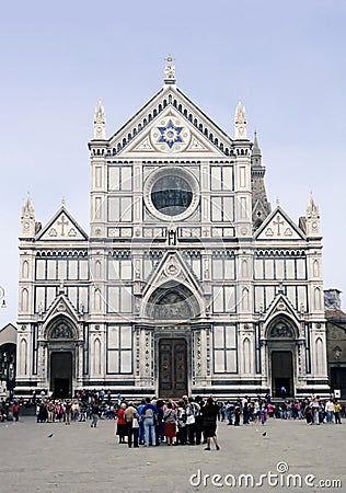 Florence Santa Croce Stock Photo