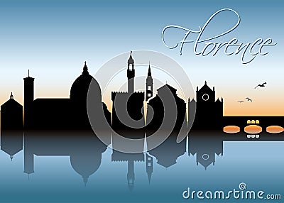 Florence skyline - Italy - illustration Vector Illustration