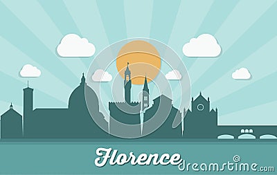 Florence skyline - Italy - vector illustration Vector Illustration