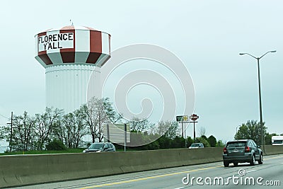 Florence Water Tower in Kentucky Editorial Stock Photo