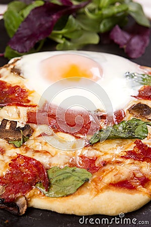 A Florentine pizza Stock Photo