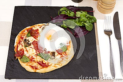 A Florentine pizza Stock Photo