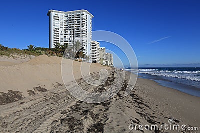 Florida beach restoration project Stock Photo