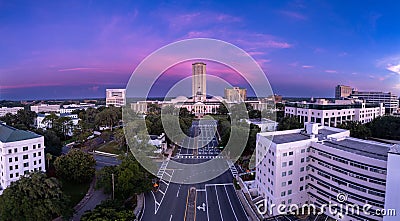 Florida Capitol building in Tallahassee at sunrise in US Editorial Stock Photo