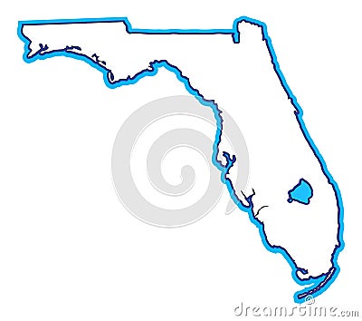 Florida Map Stock Photo