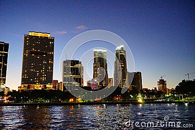 Ocean view building at sun set Editorial Stock Photo