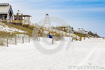 Florida Panhandle Beach Homes Stock Photo