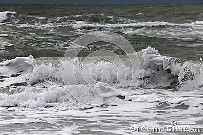 Florida Seascape on Stormy Day Stock Photo