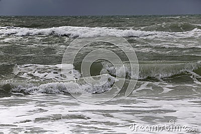 Florida Seascape on Stormy Day Stock Photo