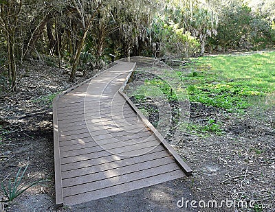 Florida Shell Mound Archaeological Site Trail Stock Photo