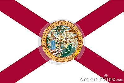 Florida state flag. Vector illustration Vector Illustration