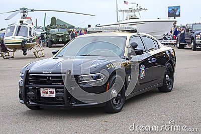 Florida State Trooper Car at McDill Air Force Base Editorial Stock Photo