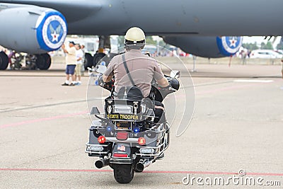 Florida State Trooper On Motorcycle Editorial Stock Photo