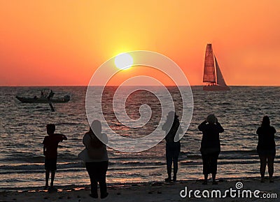 Florida Sunset Stock Photo