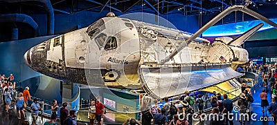  Florida, USA - Shuttle inside the Kennedy Space center Editorial Stock Photo